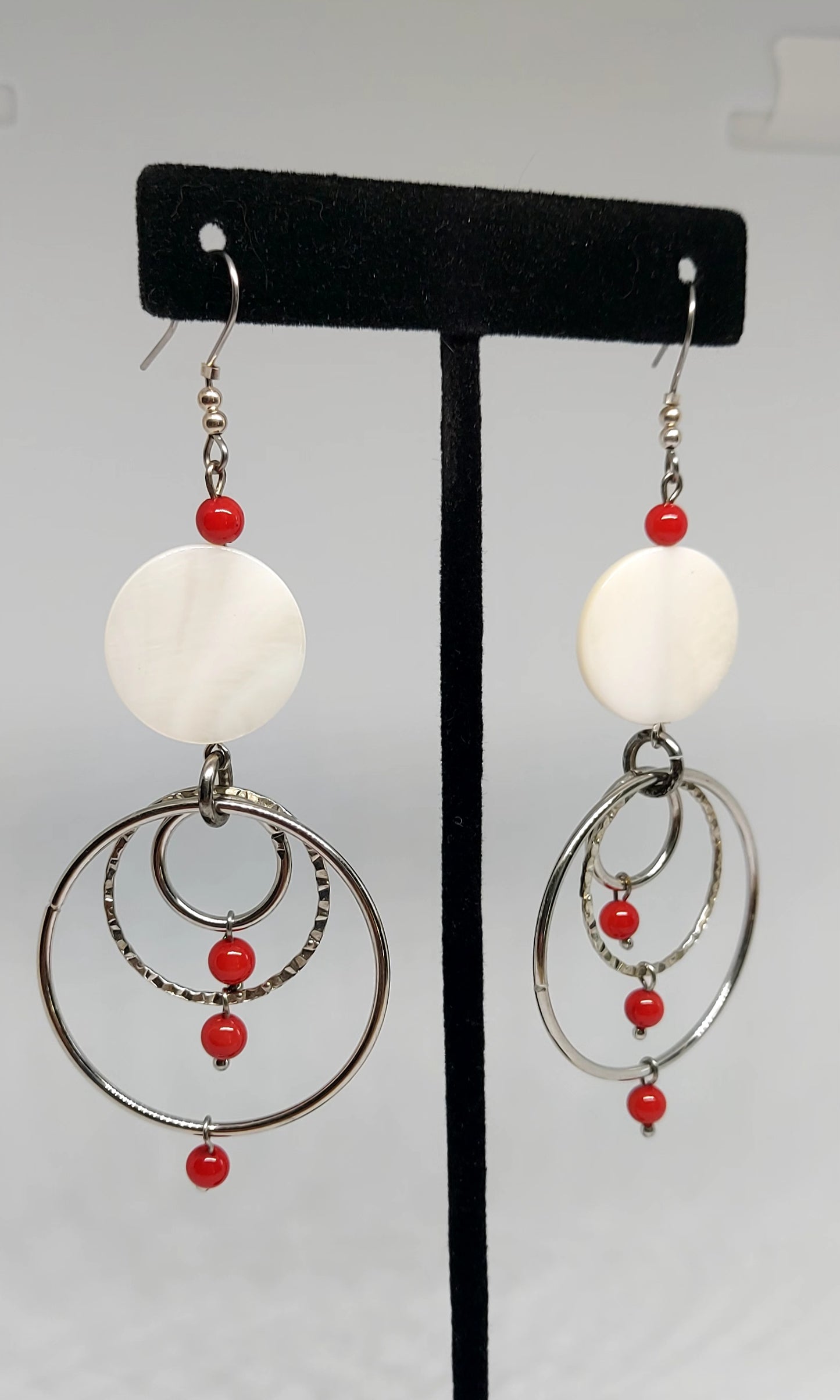 Mother of Pearl Hoop Earrings