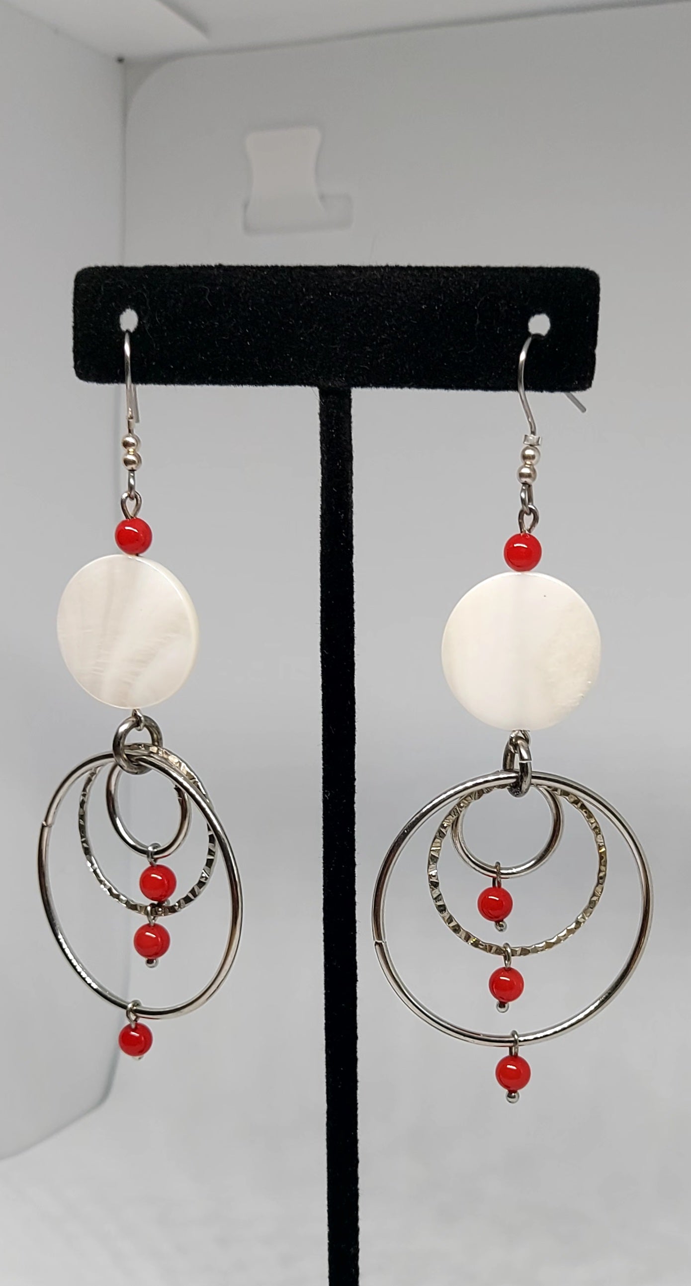 Mother of Pearl Hoop Earrings