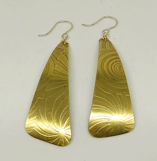 Bullseye Brass Earrings