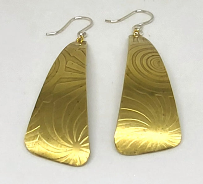 Bullseye Brass Earrings