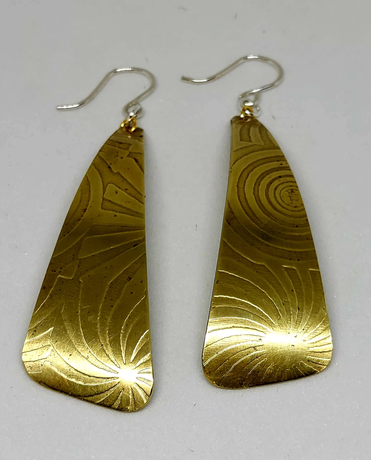 Bullseye Brass Earrings