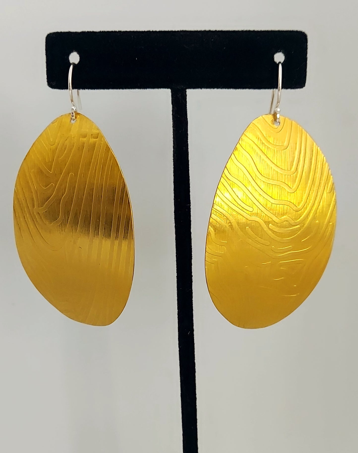 Thumbprint Brass Earrings