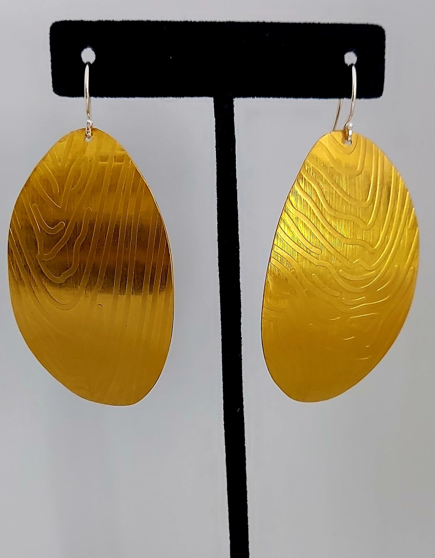 Thumbprint Brass Earrings