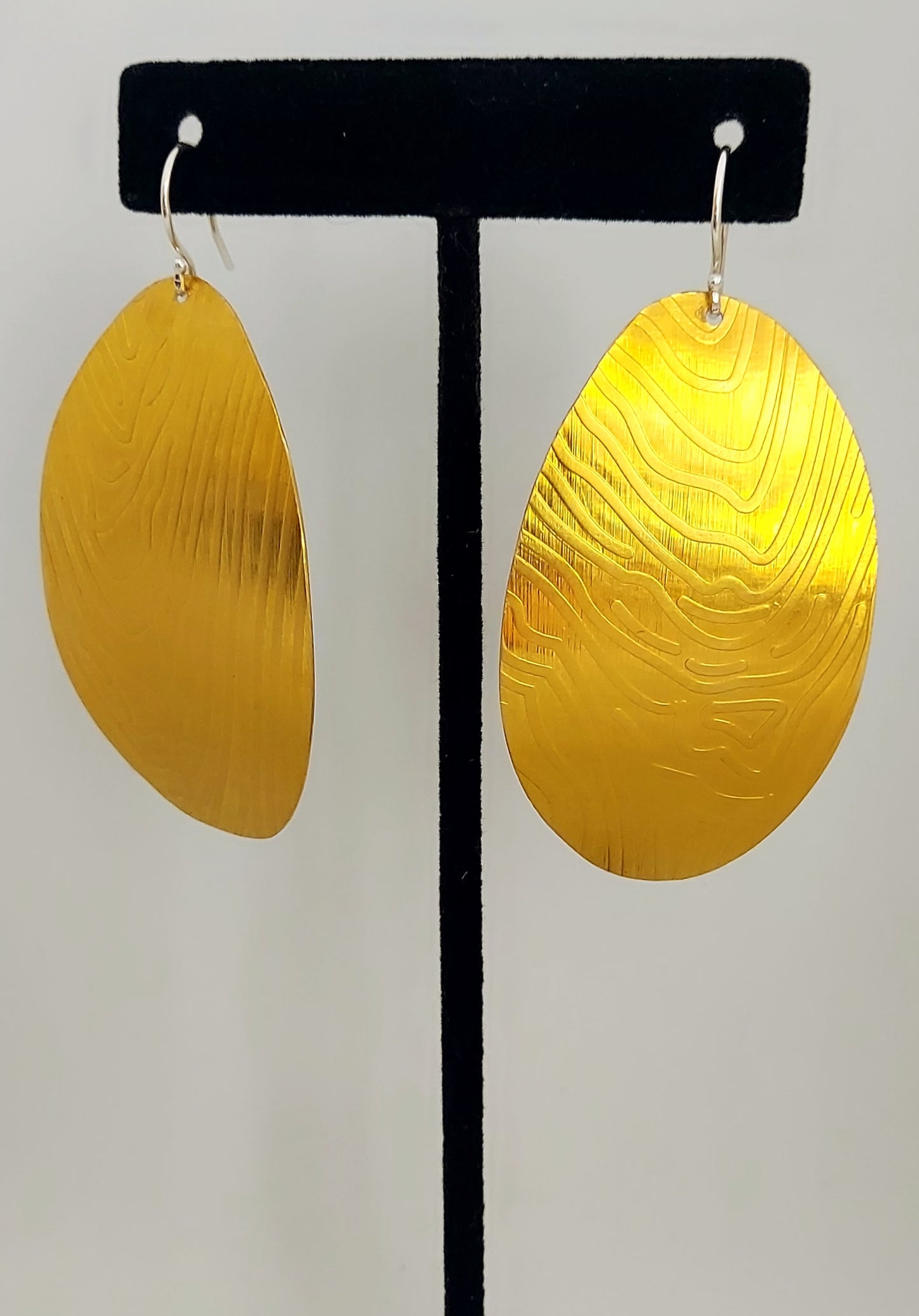 Thumbprint Brass Earrings