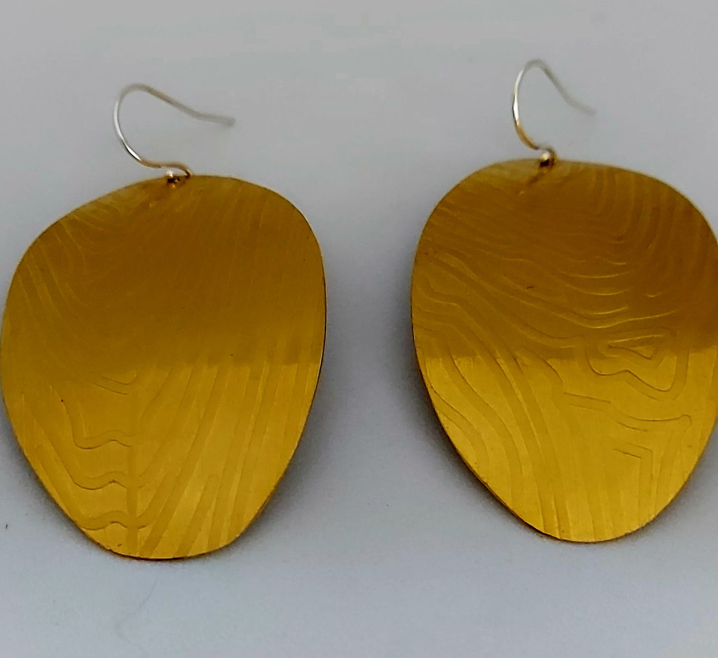 Thumbprint Brass Earrings
