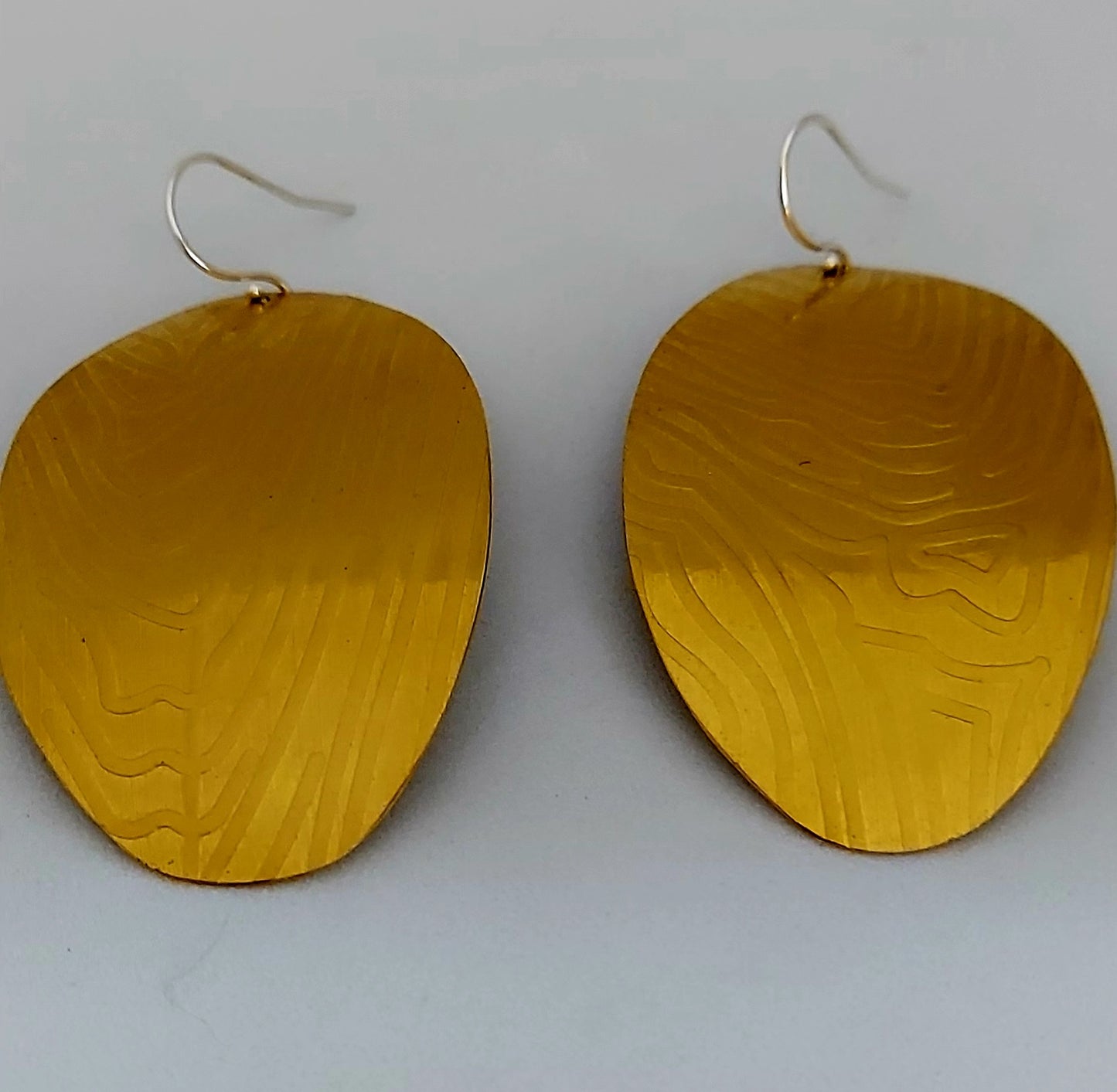 Thumbprint Brass Earrings