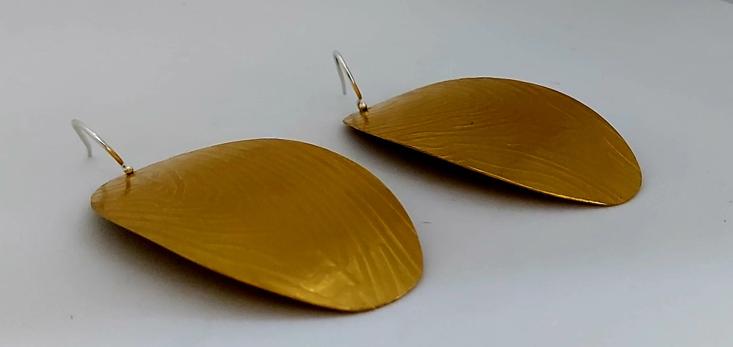 Thumbprint Brass Earrings