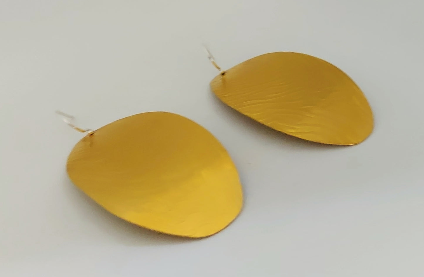 Thumbprint Brass Earrings