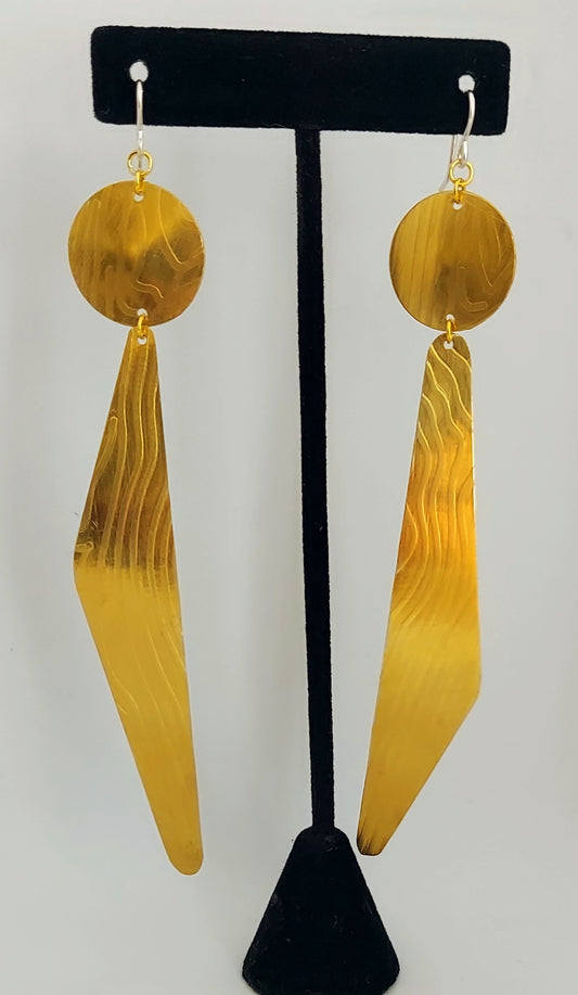 i-Dot Brass Earrings