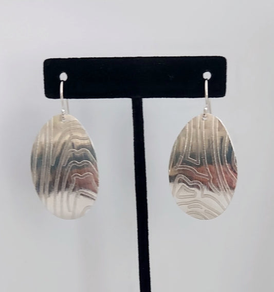 Sterling Silver Thumbprint Earrings