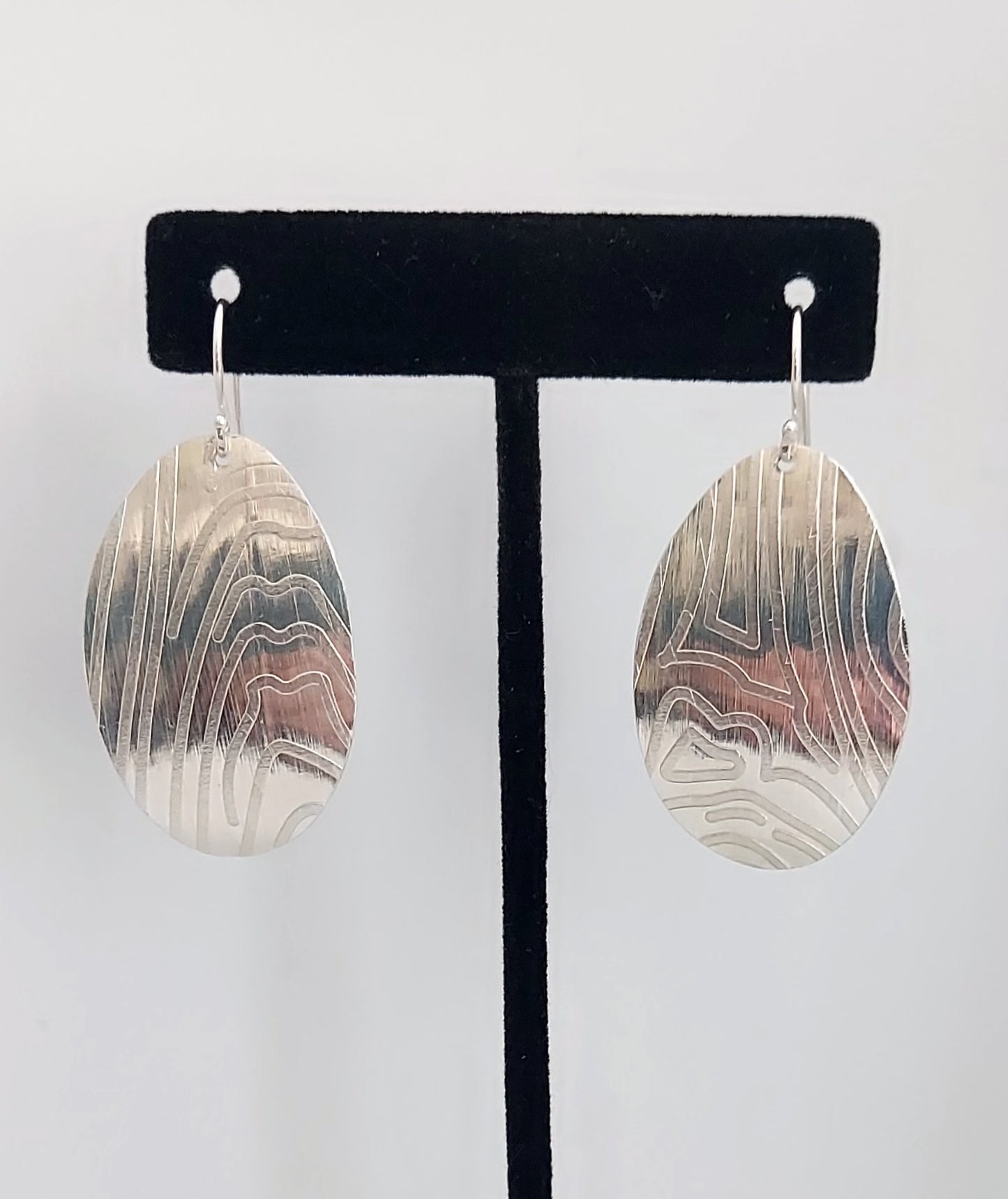 Sterling Silver Thumbprint Earrings