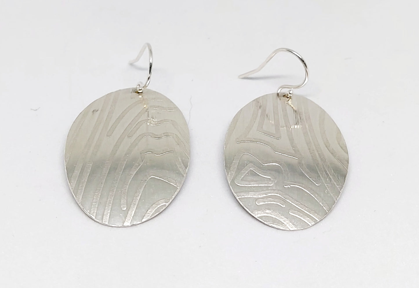 Sterling Silver Thumbprint Earrings
