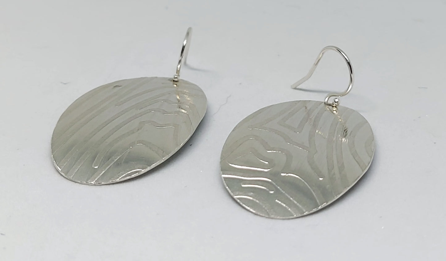 Sterling Silver Thumbprint Earrings