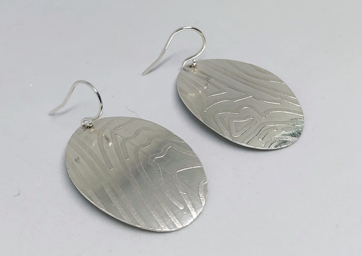 Sterling Silver Thumbprint Earrings
