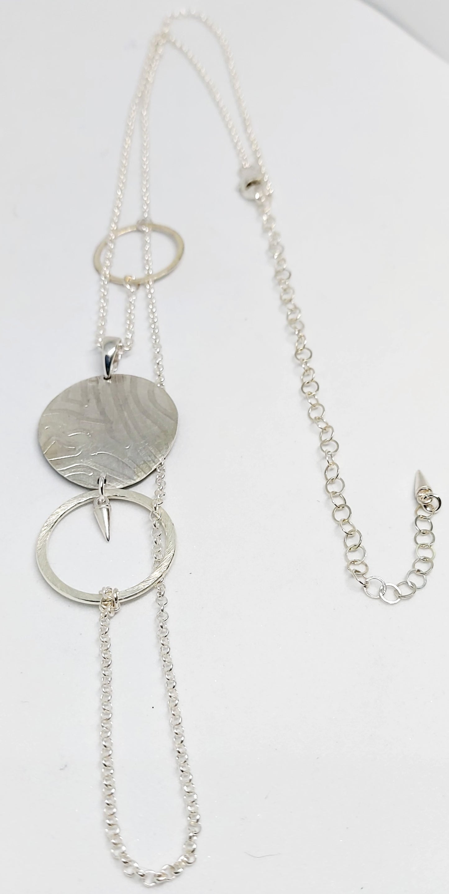 Sterling Silver Thumbprint Pendant Necklace