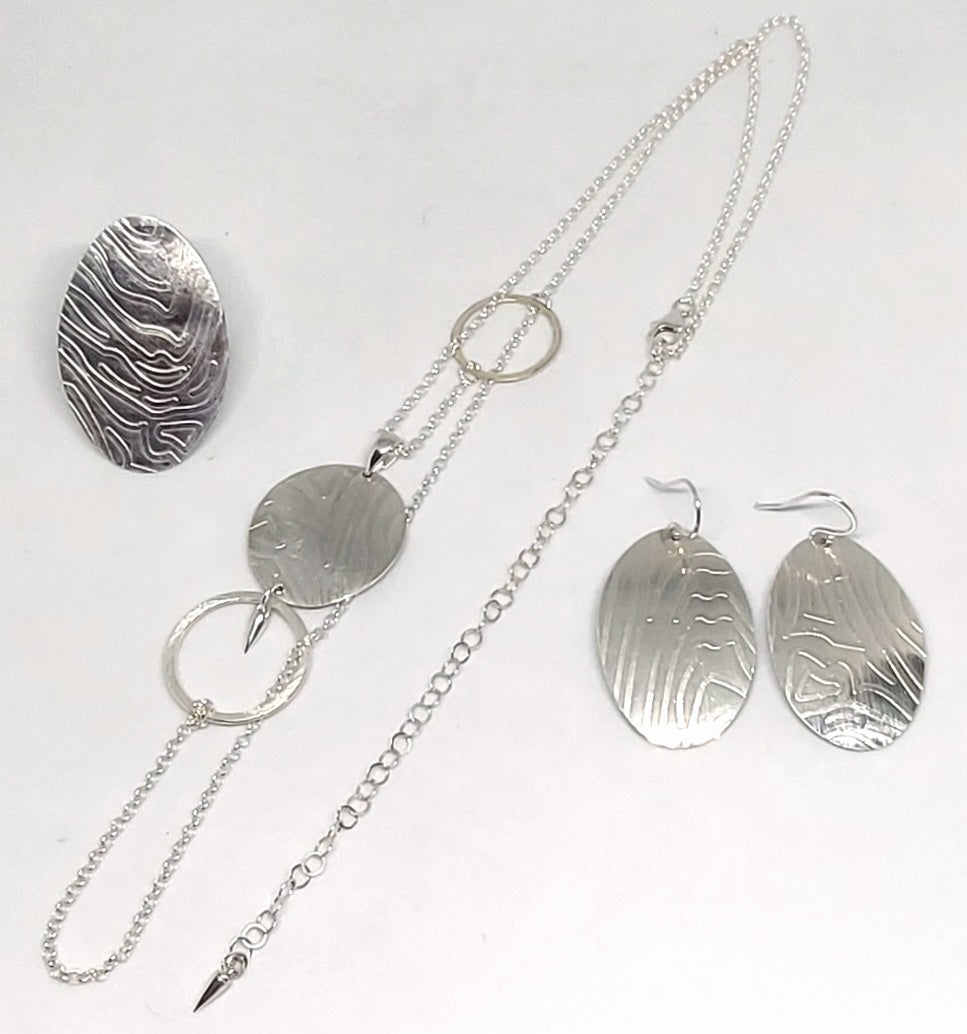 Sterling Silver Thumbprint Earrings