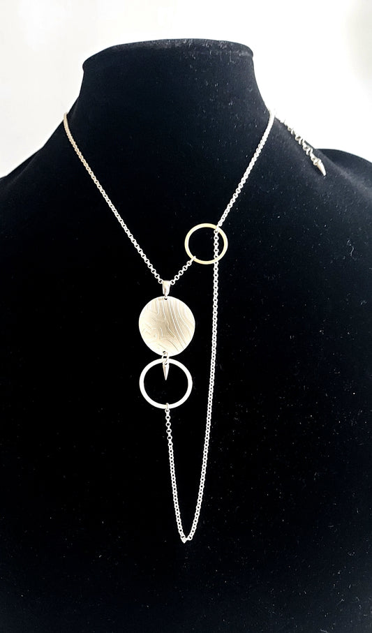 Sterling Silver Thumbprint Pendant Necklace