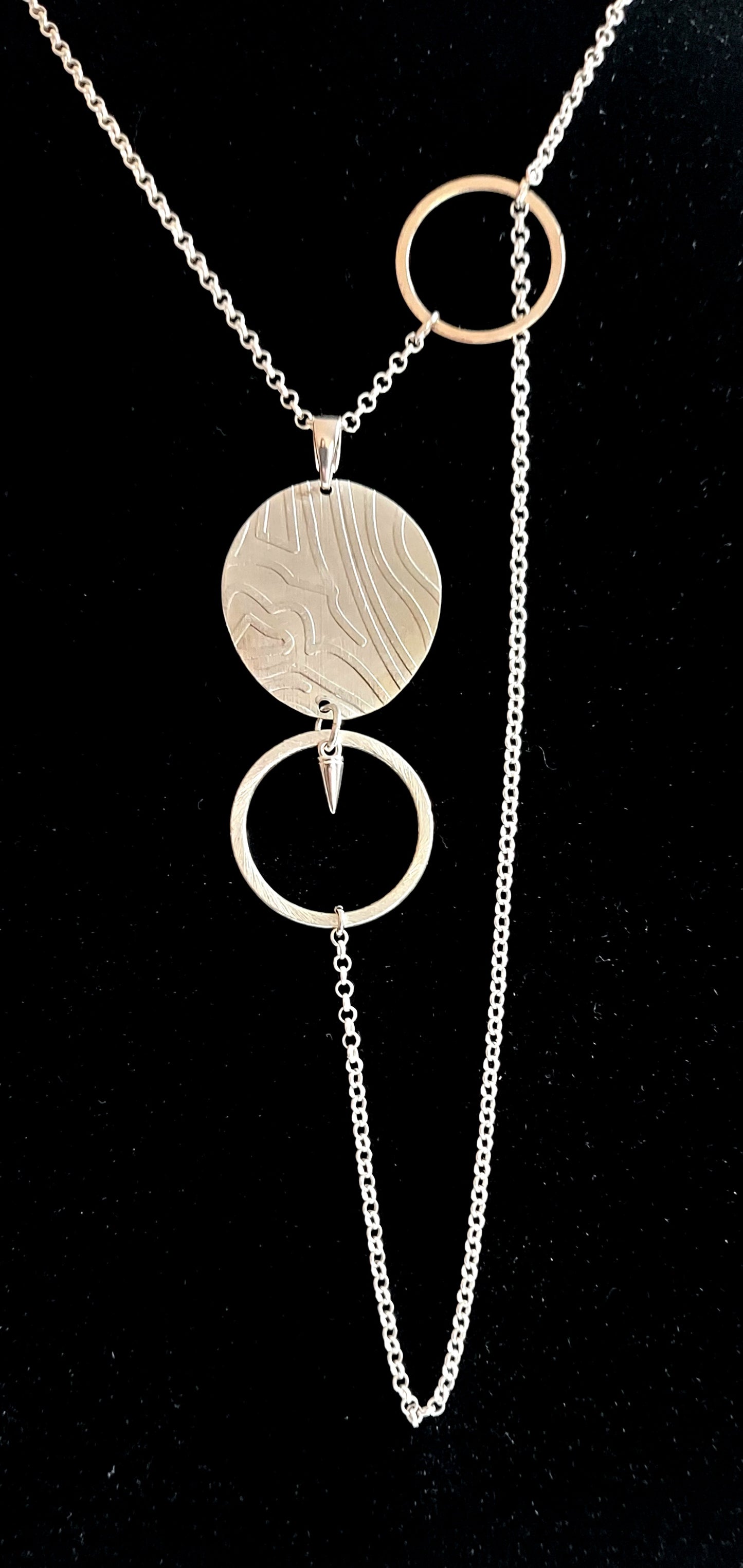 Sterling Silver Thumbprint Pendant Necklace