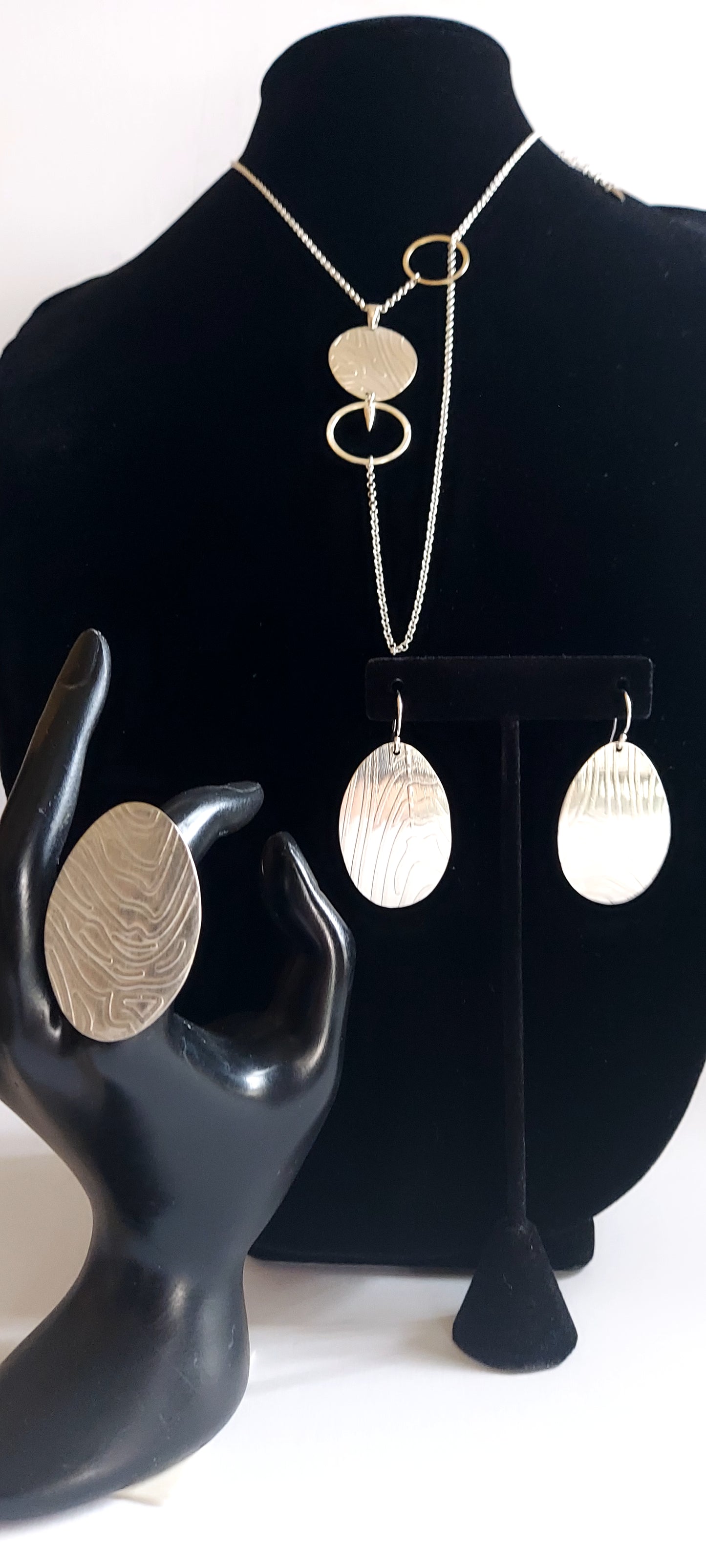 Sterling Silver Thumbprint Pendant Necklace