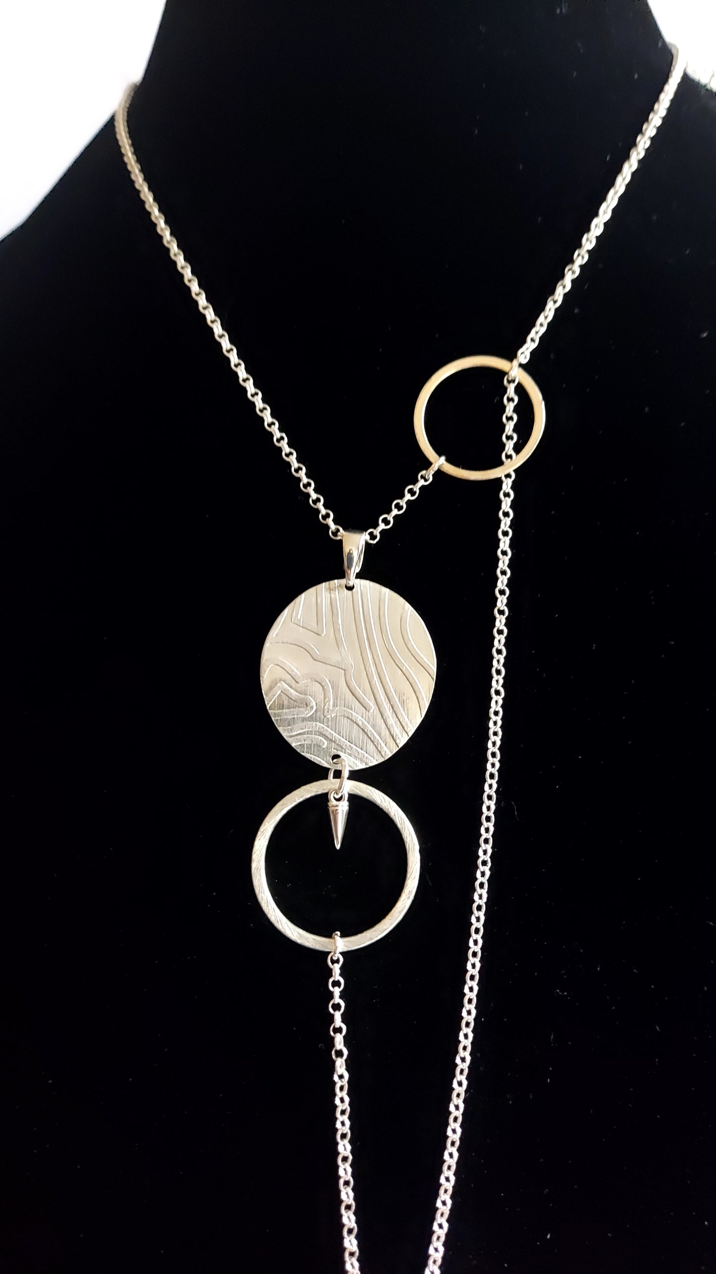 Sterling Silver Thumbprint Pendant Necklace