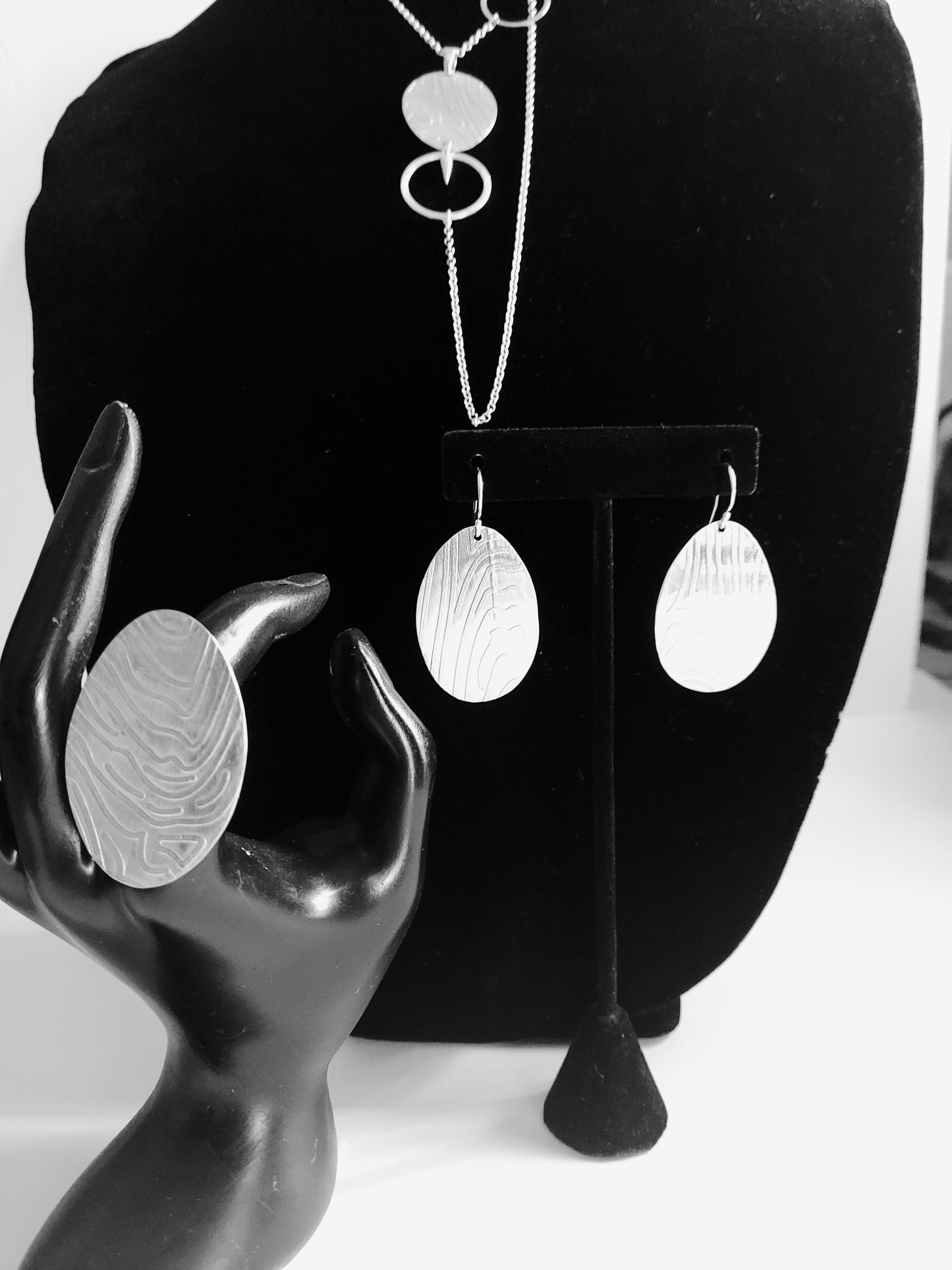 Sterling Silver Thumbprint Statement Ring