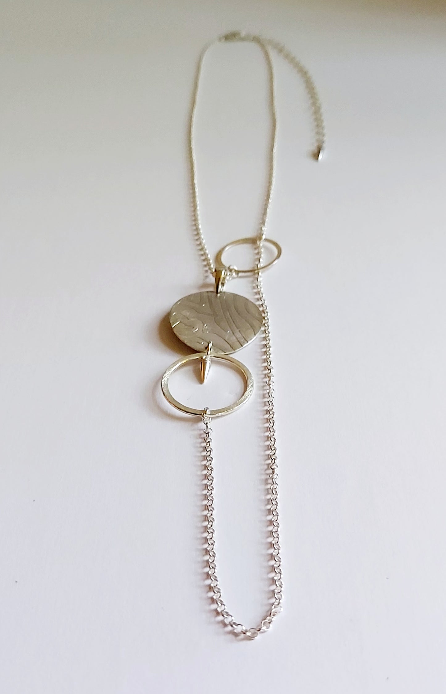 Sterling Silver Thumbprint Pendant Necklace