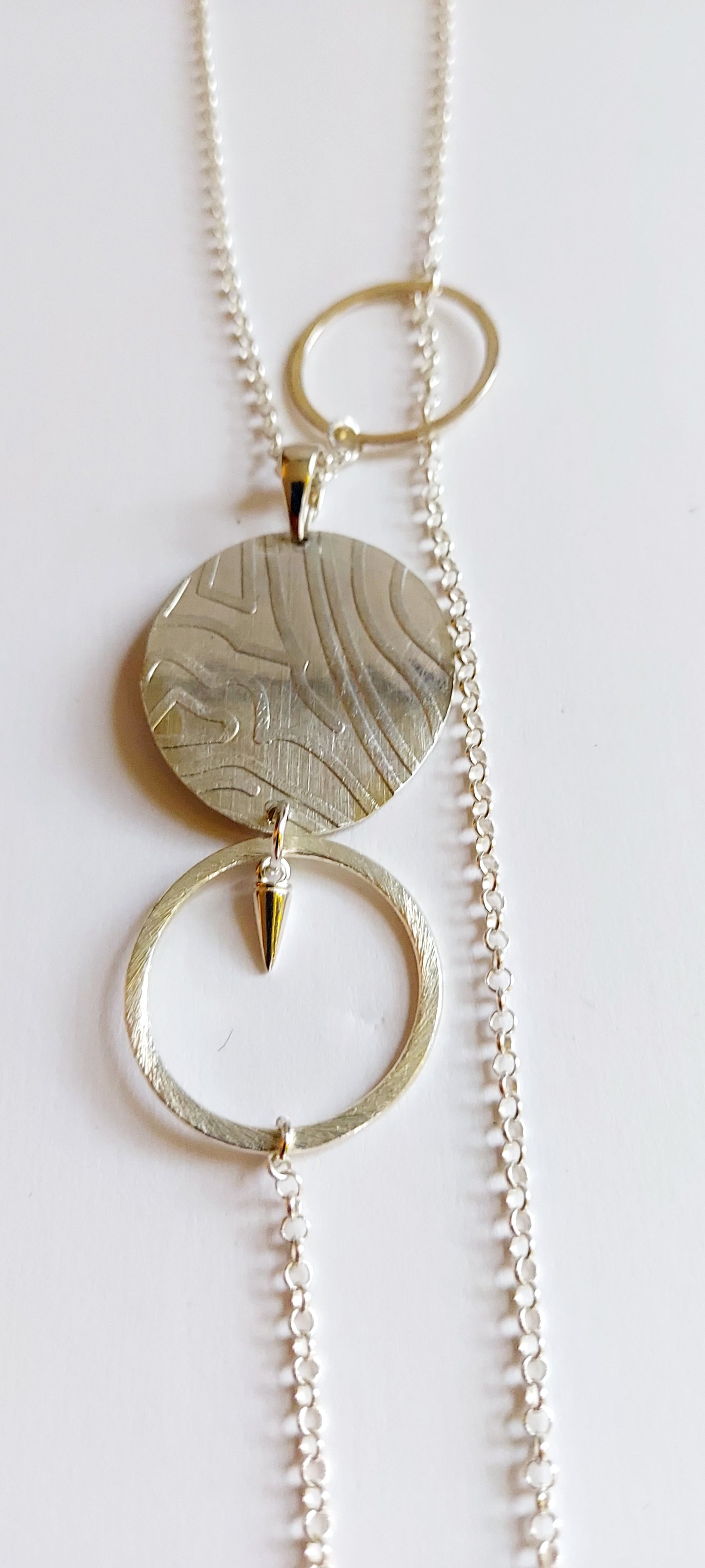 Sterling Silver Thumbprint Pendant Necklace