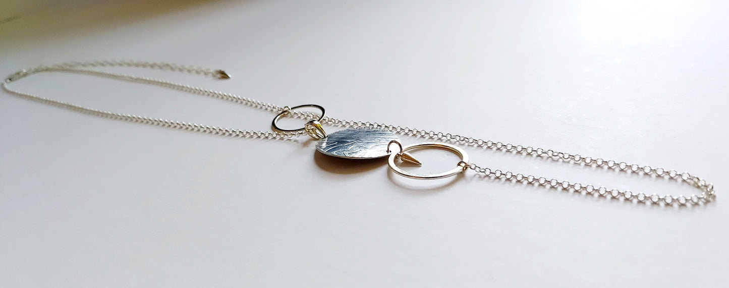 Sterling Silver Thumbprint Pendant Necklace