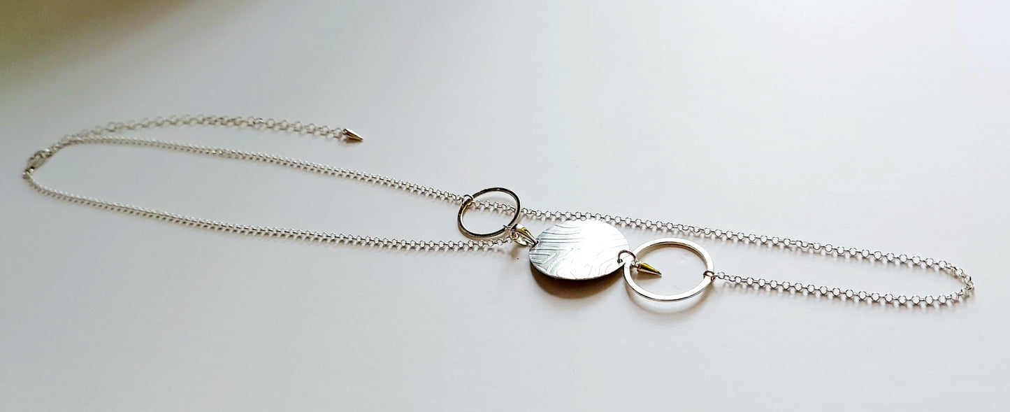 Sterling Silver Thumbprint Pendant Necklace