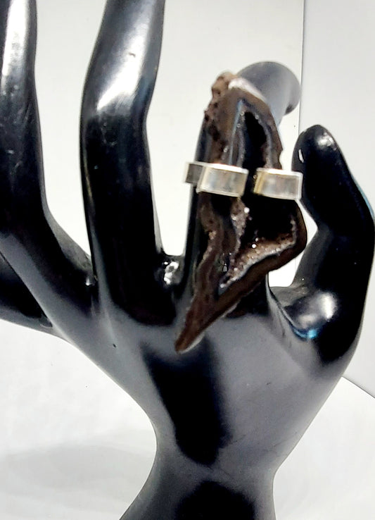 Oracle Shard Ring Druzy Quartz Ring