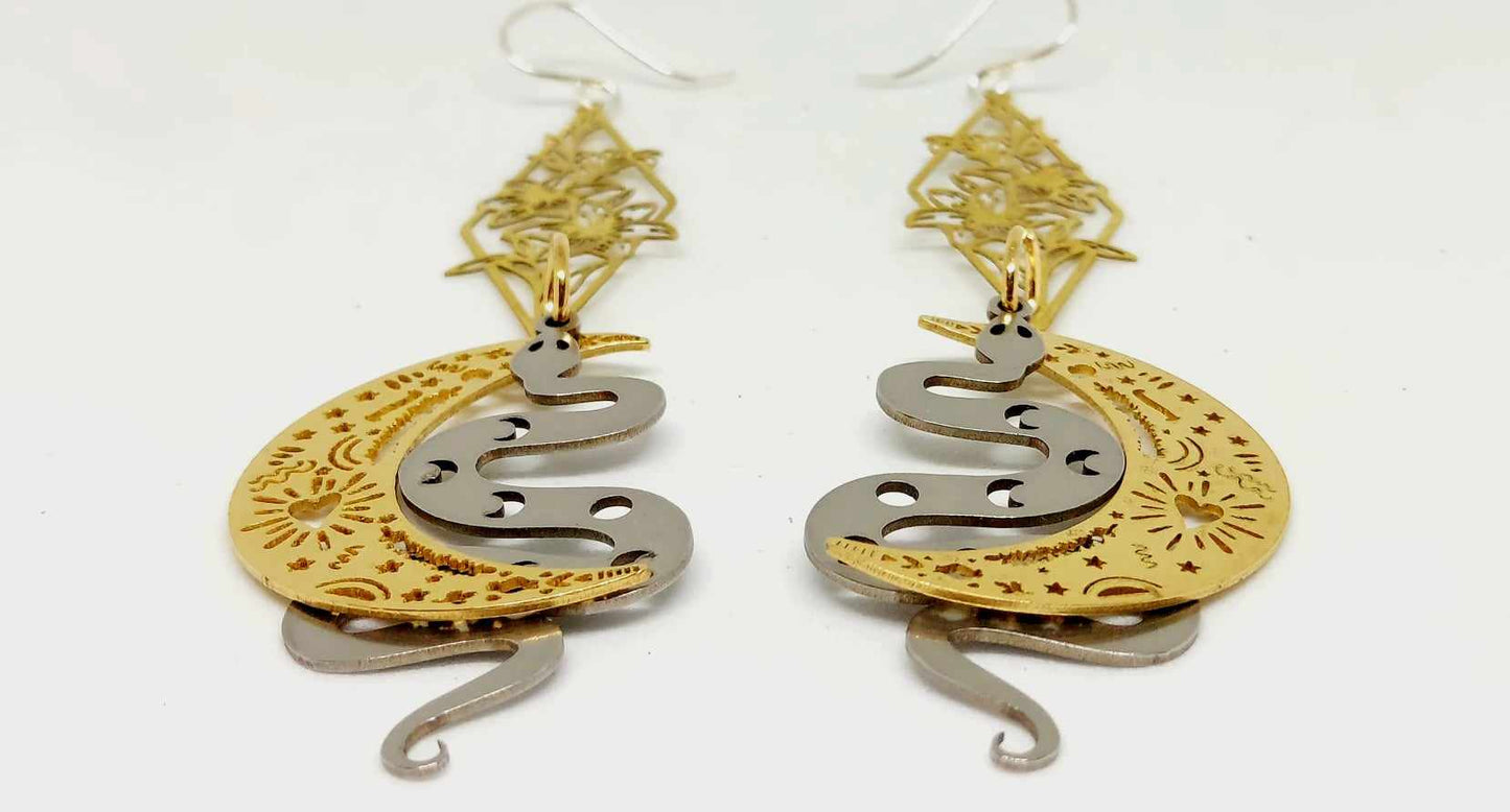 Serpent Moon Earrings