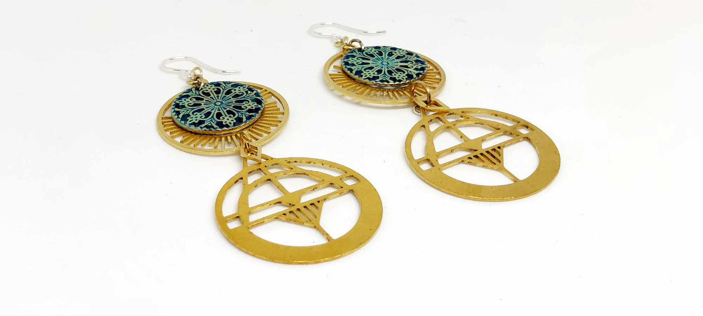 Patina Sun Earrings