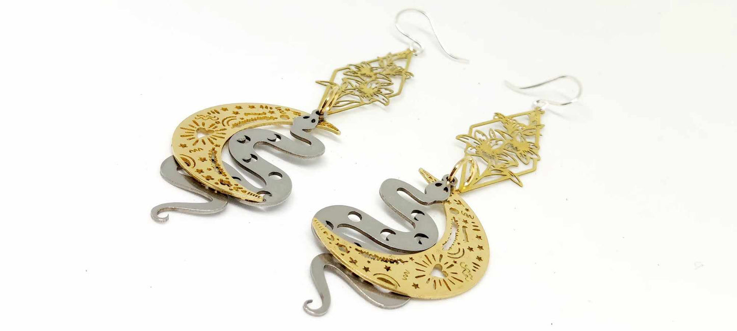 Serpent Moon Earrings