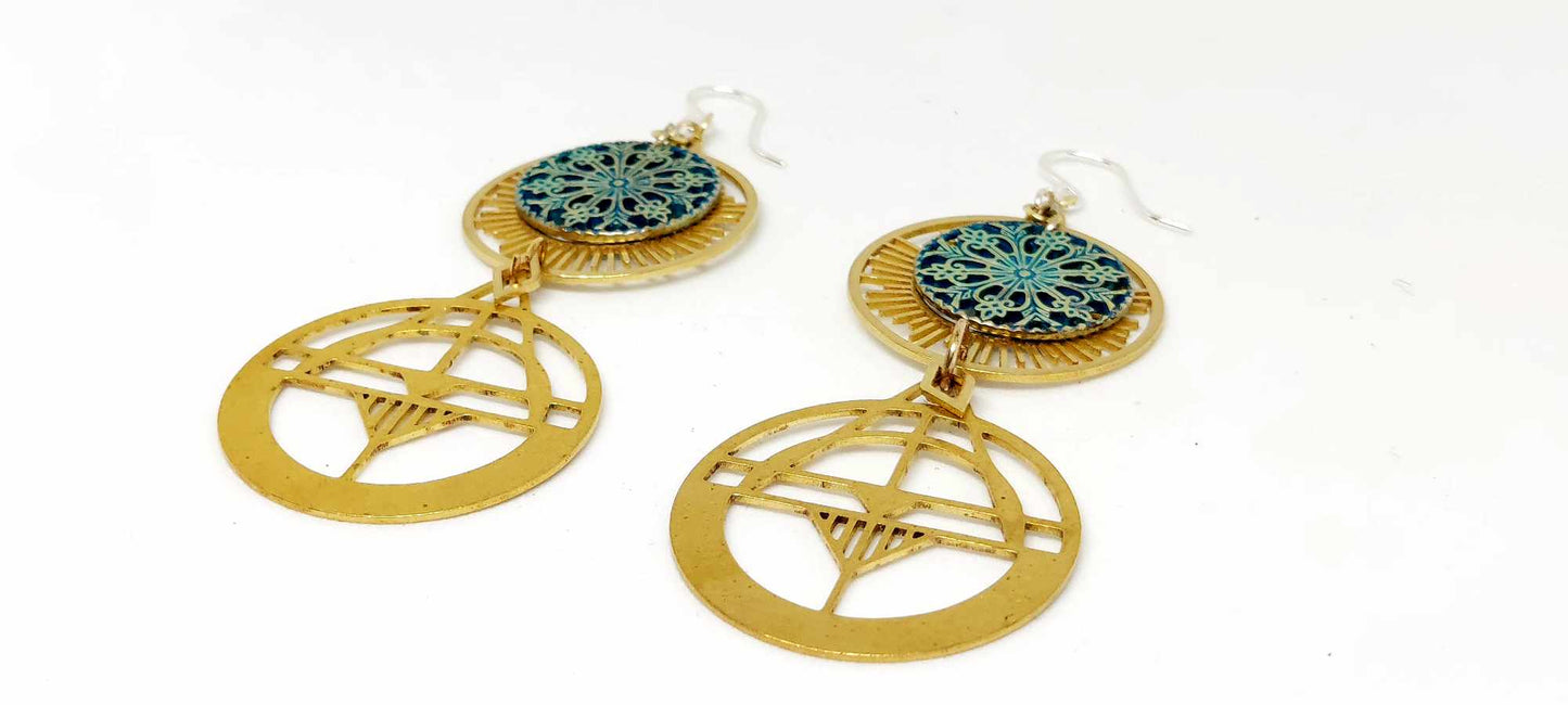 Patina Sun Earrings