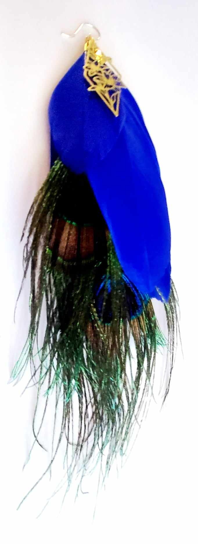 Power Peacock Feather Earrings