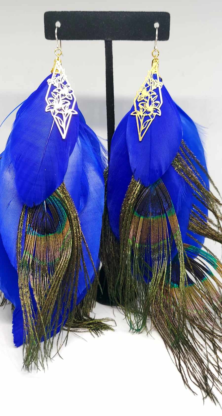 Power Peacock Feather Earrings