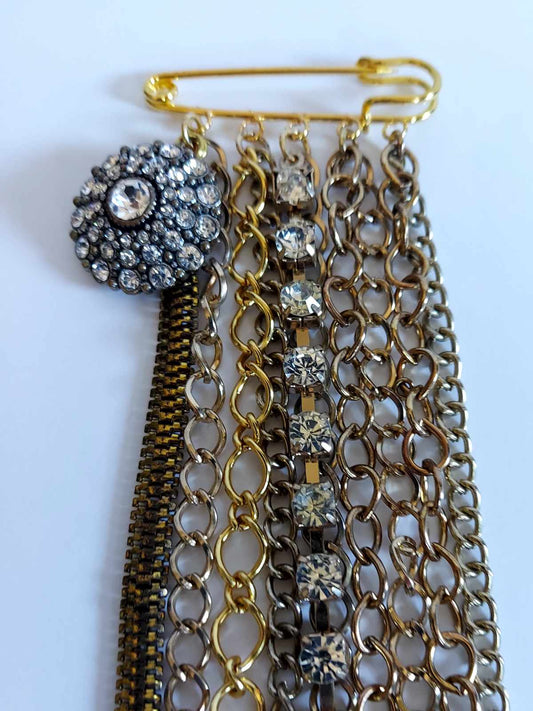 Crystal Flora Lapel Pin