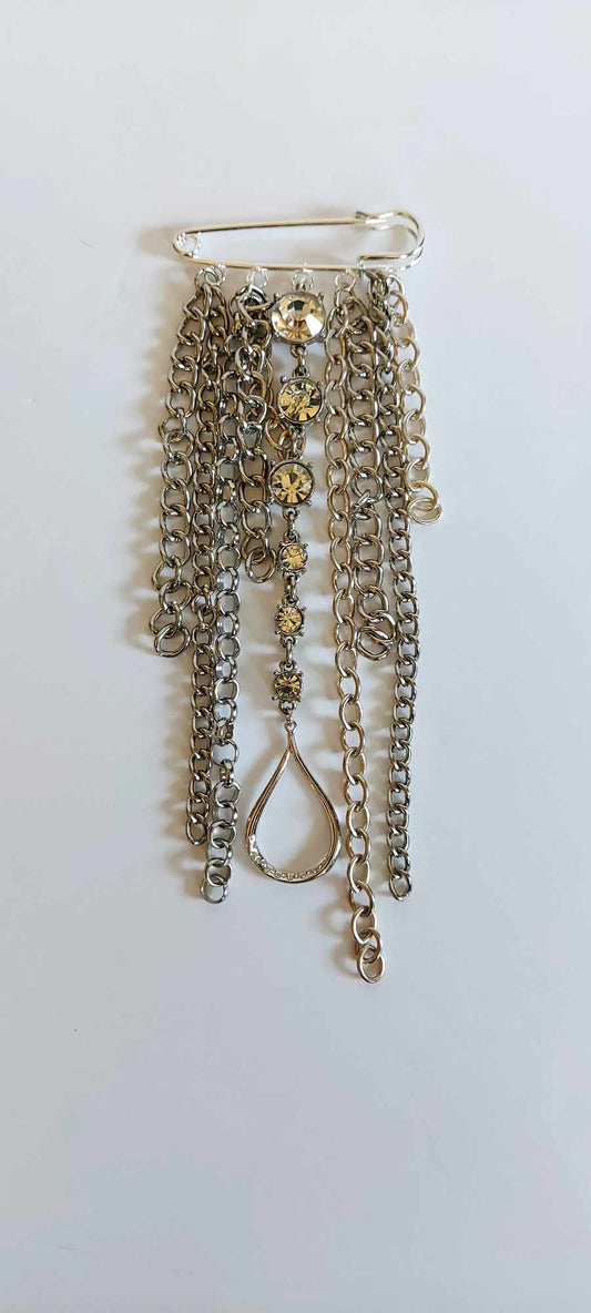 Crystal Tears Lapel Pin