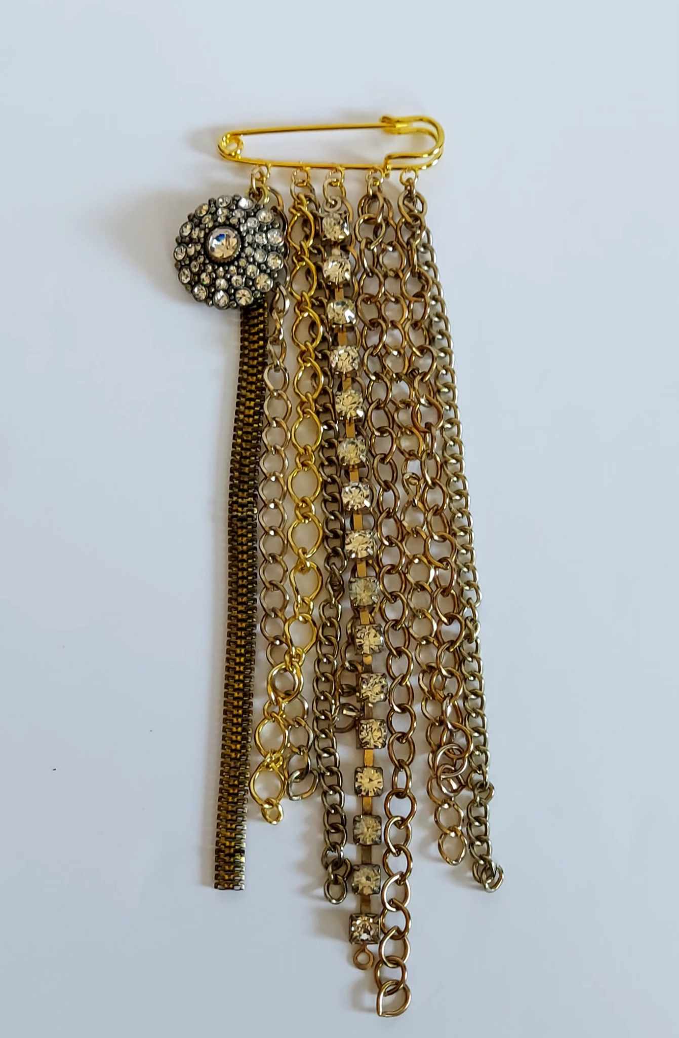 Crystal Flora Lapel Pin