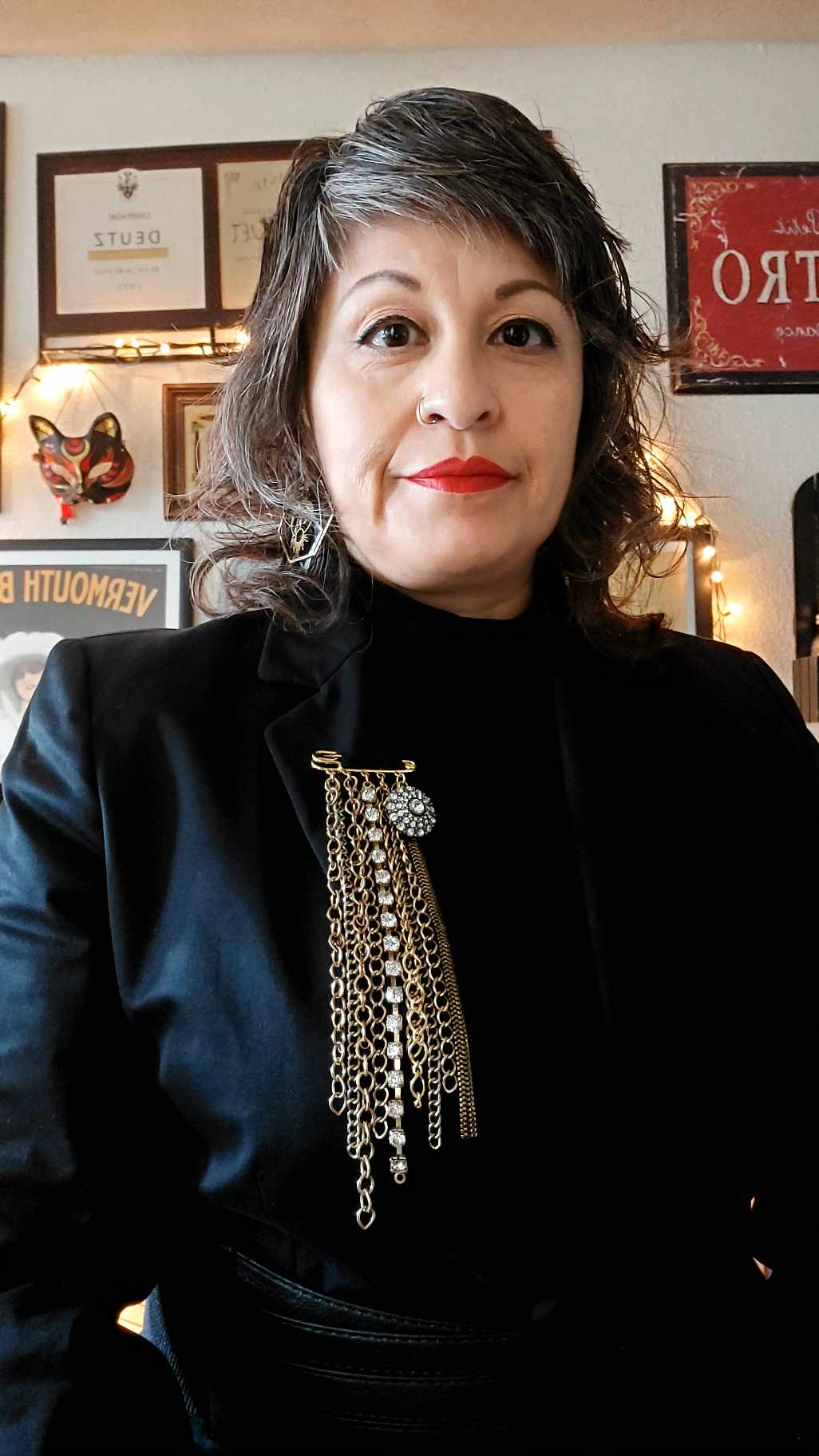 Crystal Flora Lapel Pin