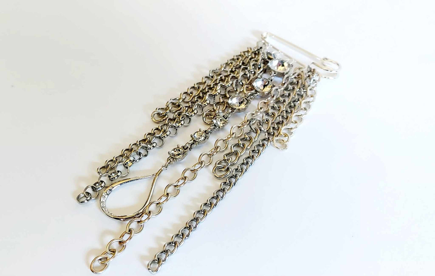 Crystal Tears Lapel Pin