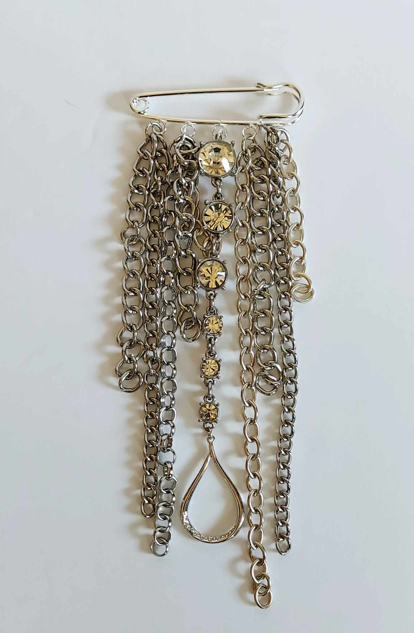 Crystal Tears Lapel Pin