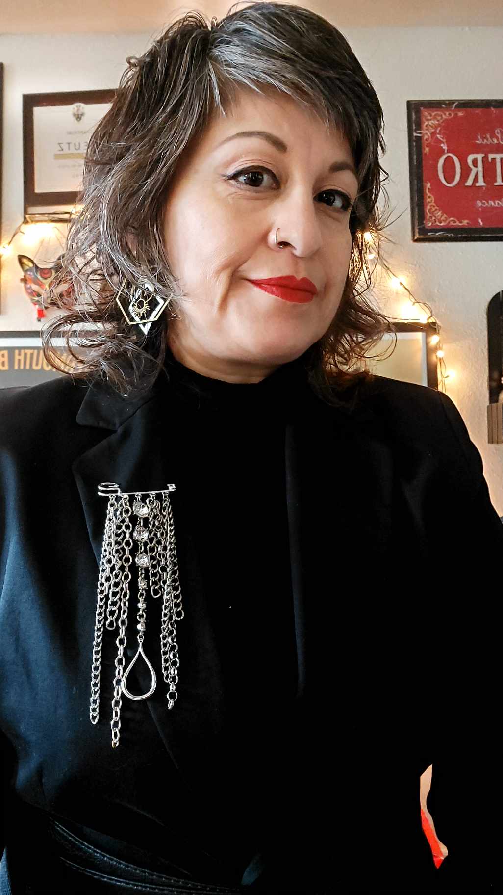Crystal Tears Lapel Pin