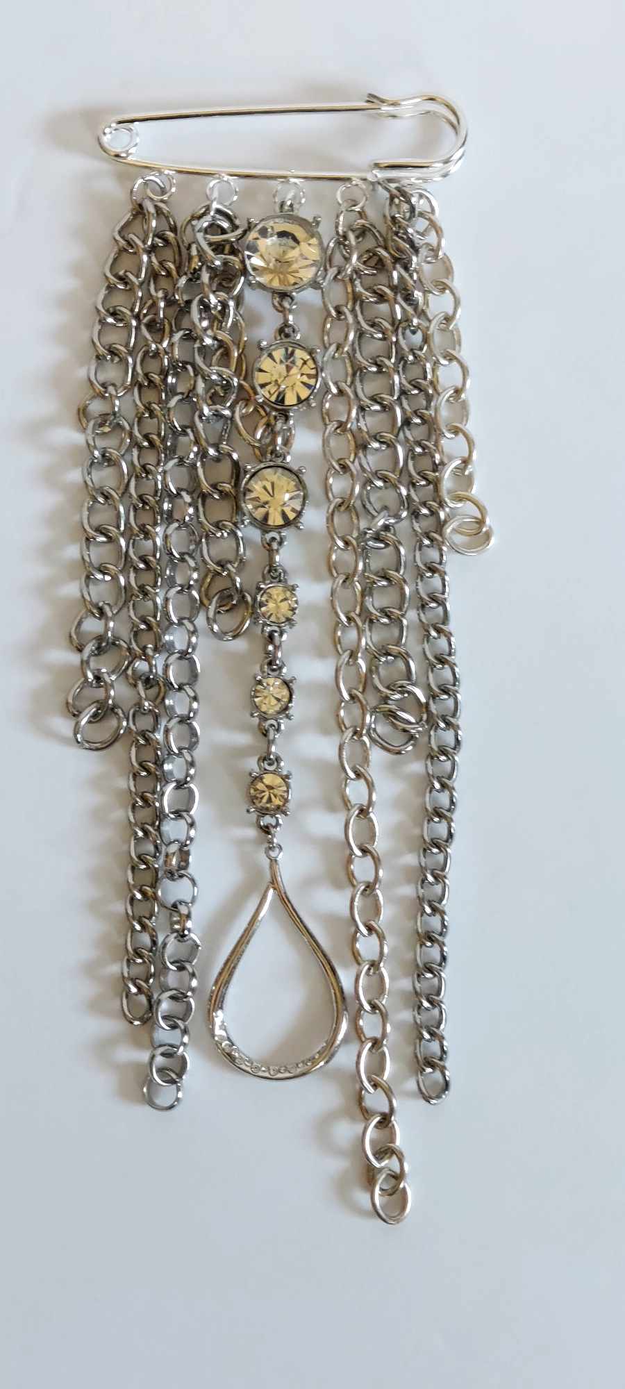 Crystal Tears Lapel Pin