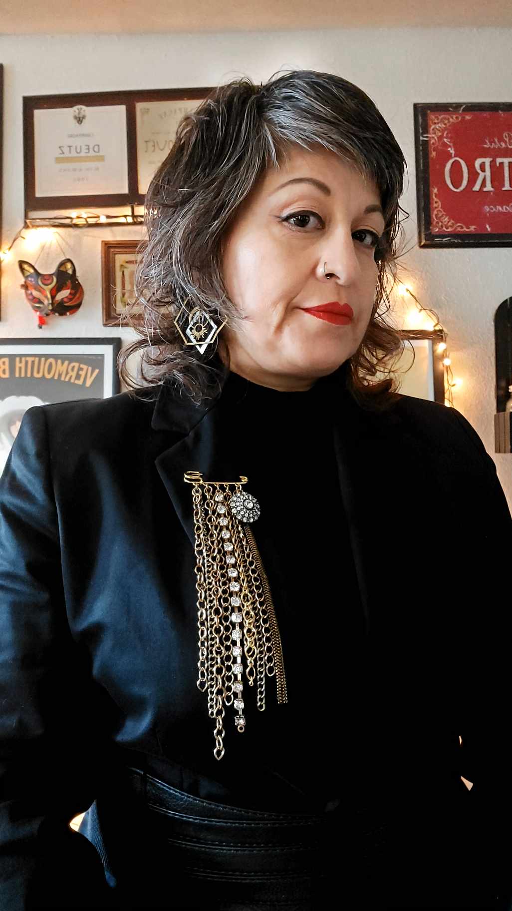 Crystal Flora Lapel Pin