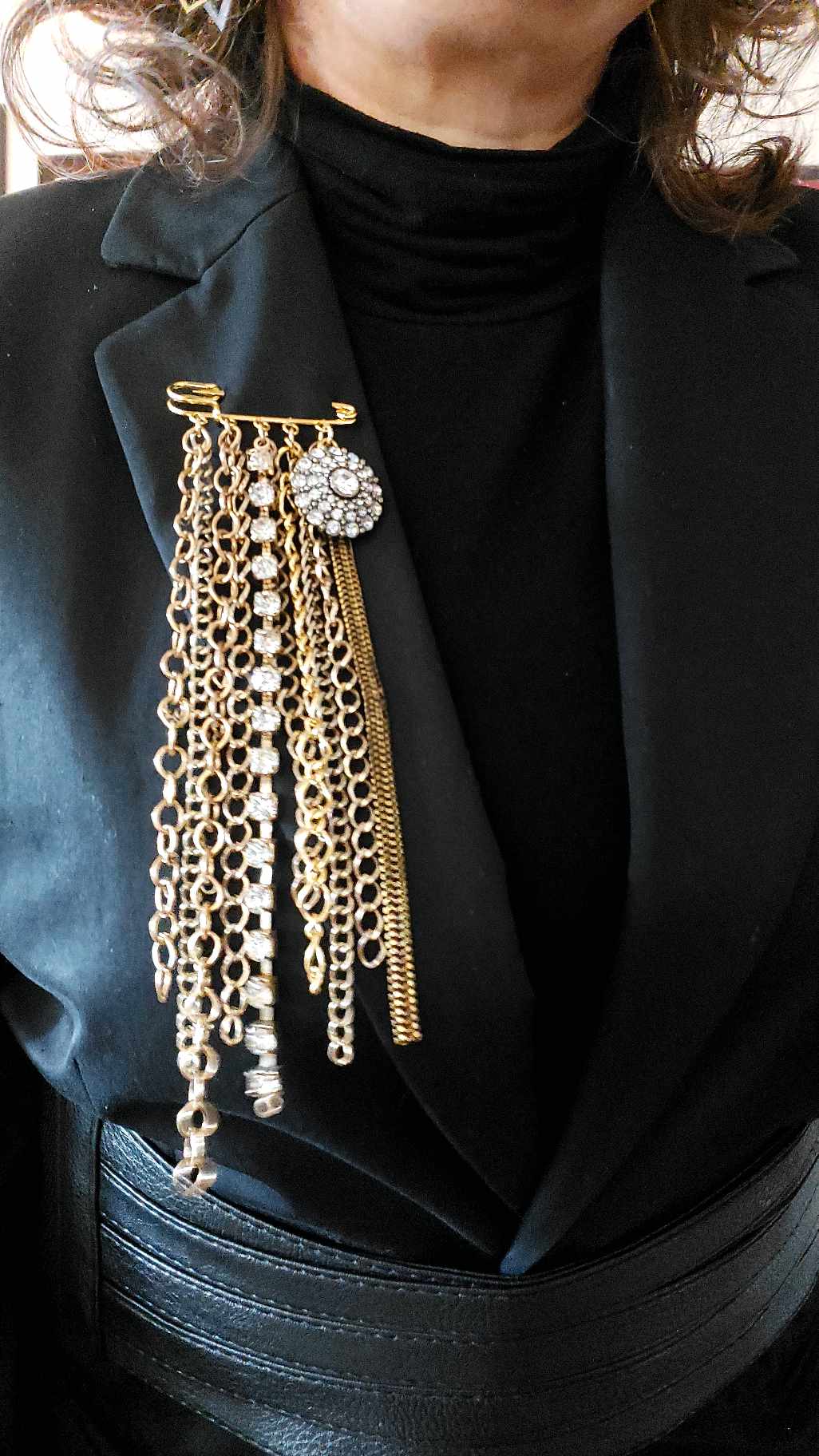 Crystal Flora Lapel Pin