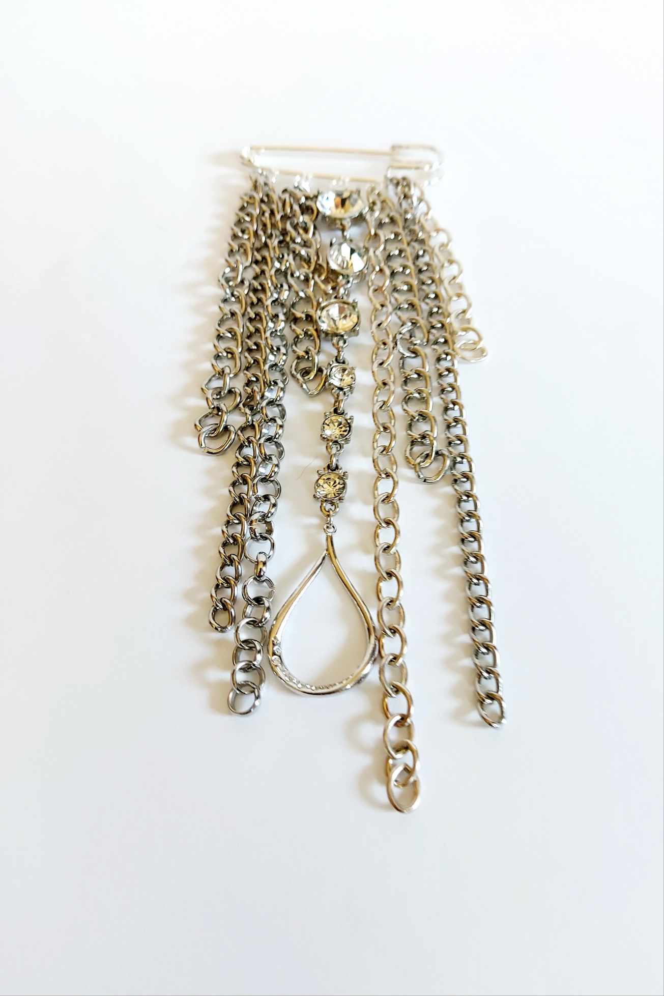 Crystal Tears Lapel Pin