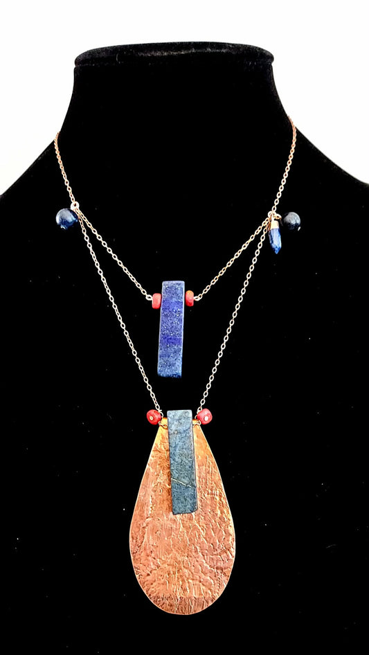 Copper and Lapis Dream Necklace