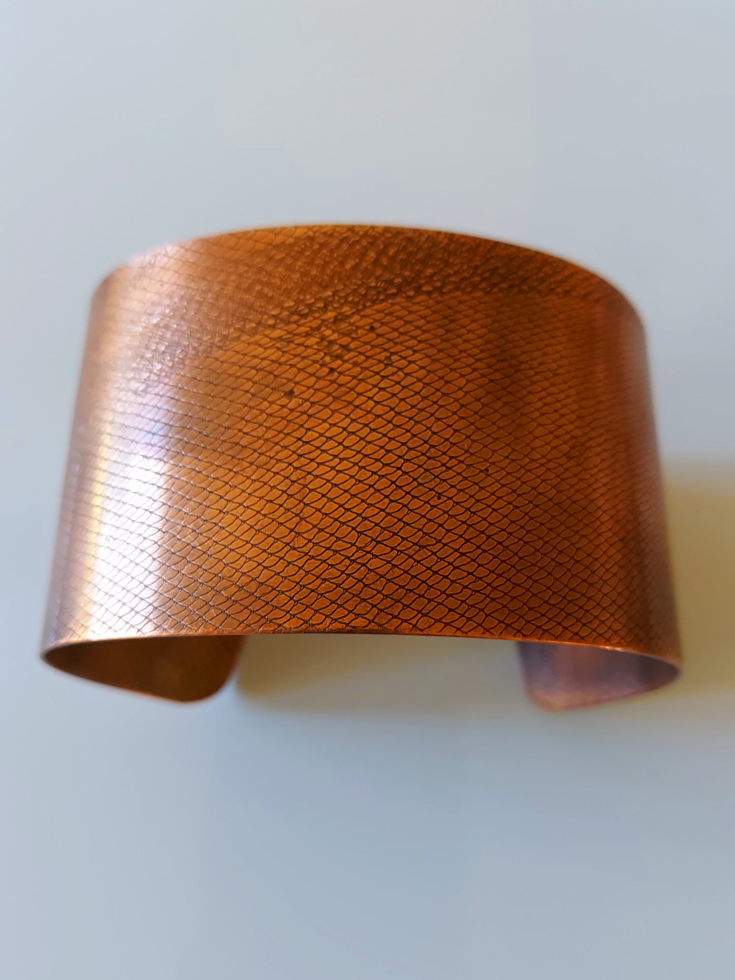 Ribbon Pressed Copper Cuff (1 1/2" inches)