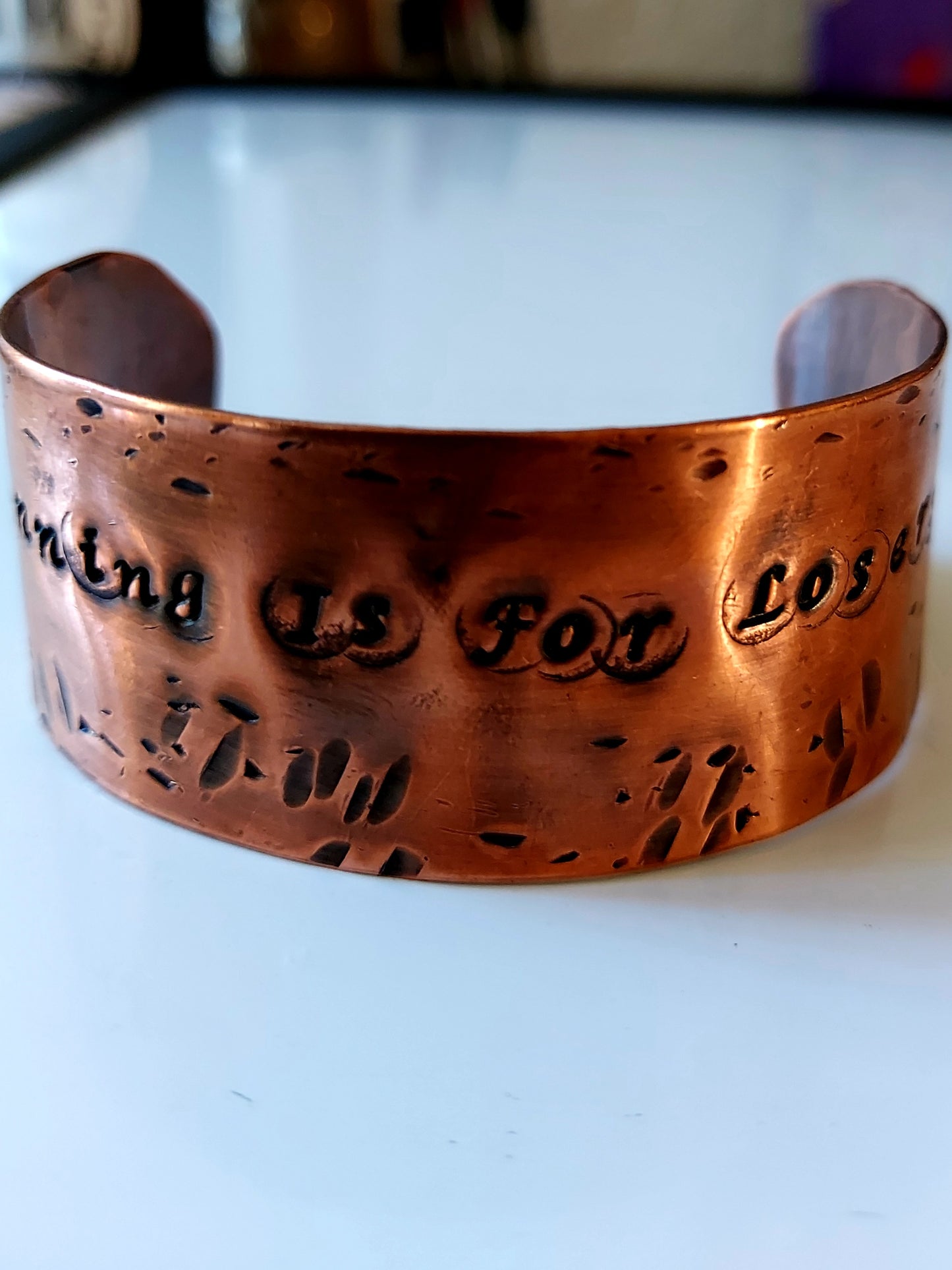 "Winning Is For Losers" Copper Cuff